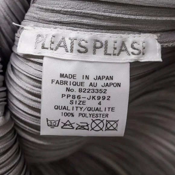 Issey Miyake Pleats Please Silver Grey Top - Picture 7 of 8